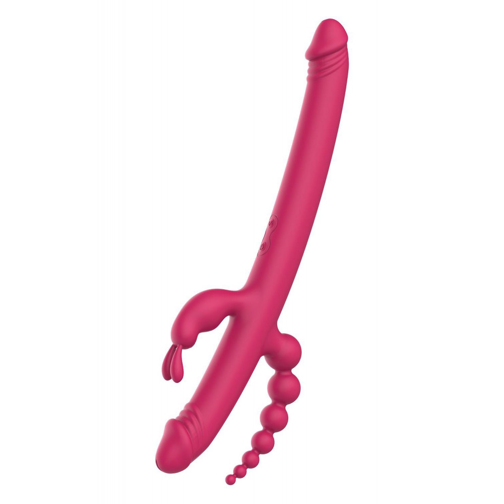 Секс игрушки - Вибратор с 4 стимулирующими концами Dreamtoys Anywhere Pleasure Vibe Essentials, розовый