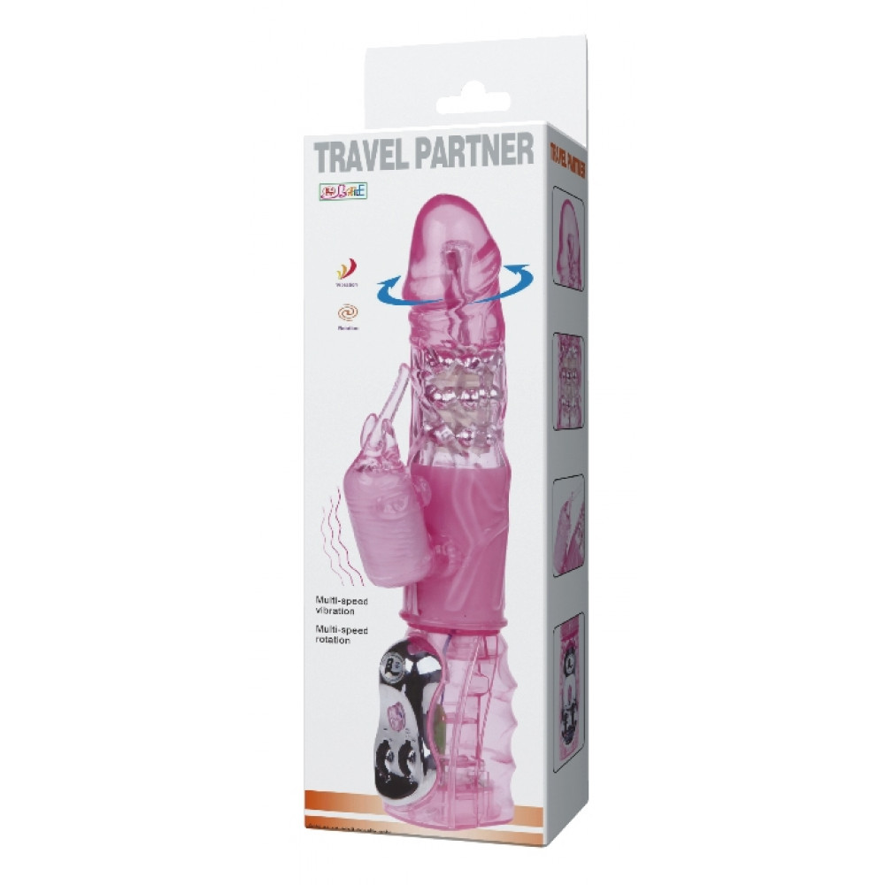 Вибратор - Вибратор с стимулятором клитора и функцией ротации BAILE - TRAVEL PARTNER, BW-020007 1