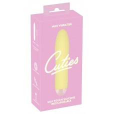 Мини-вибратор гладкий Cuties, желтый