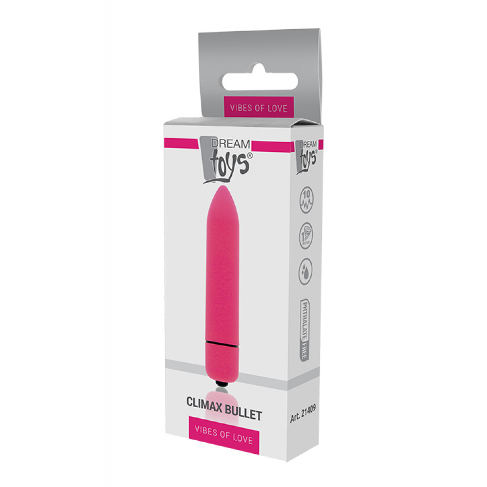 Секс игрушки - Мини вибромассажер DREAM TOYS 10-SPEED CLIMAX BULLET PINK 1