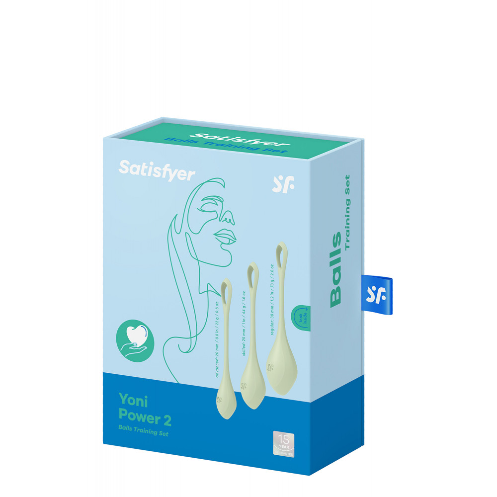 Вагинальные шарики - T360190 Набор вагинальных шариков Satisfyer Yoni Power 2 light green 1