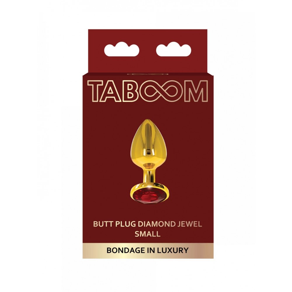 Секс игрушки - Анальная пробка S с кристаллом Taboom, золотая