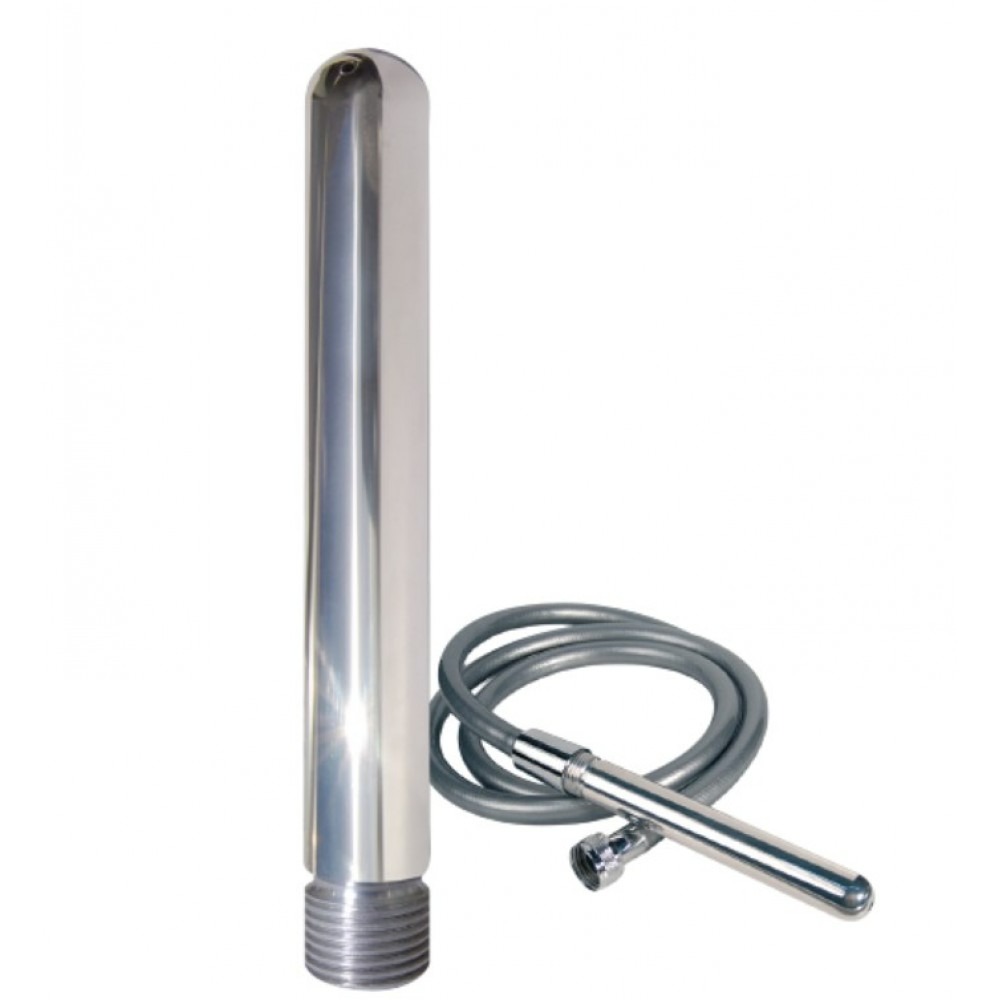 Секс игрушки - Анальний душ со шлангом Joy Division Aluminium Intimate Douche, стальной