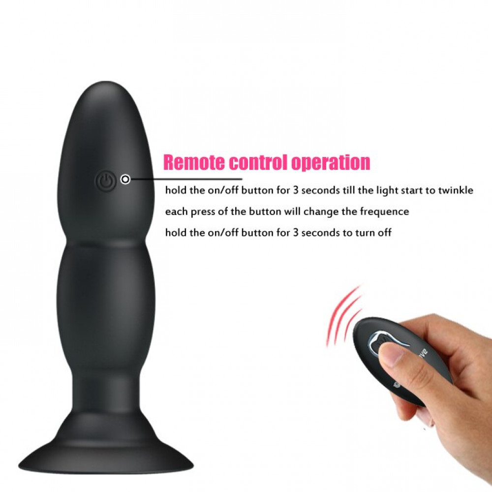 Анальные игрушки - Анальный стимулятор с вибрацией и ротацией BI-040052W 2