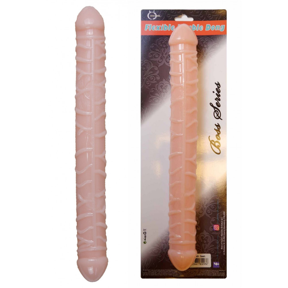 Фаллоимитатор - Двойной фаллоимитатор Boss Series: Flexible Double Dong Skin, BS6700088
