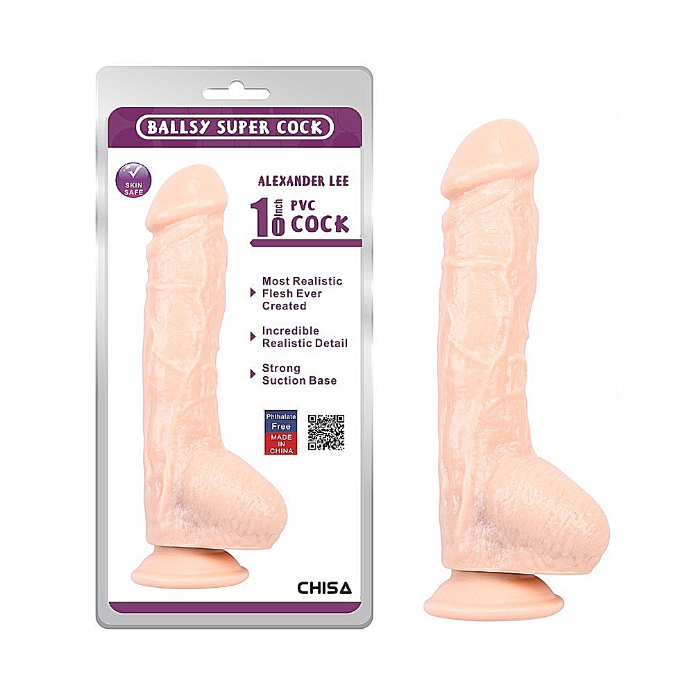 Секс игрушки - Фаллоимитатор с мошонкой Chisa Ballsy Super Cock Alexander Lee на присоске, телесный