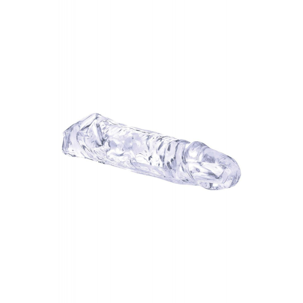 Секс игрушки - Насадка на пенис реалистичная NMC Ice Crystals Collection с вибропулей и пультом, прозрачная 2