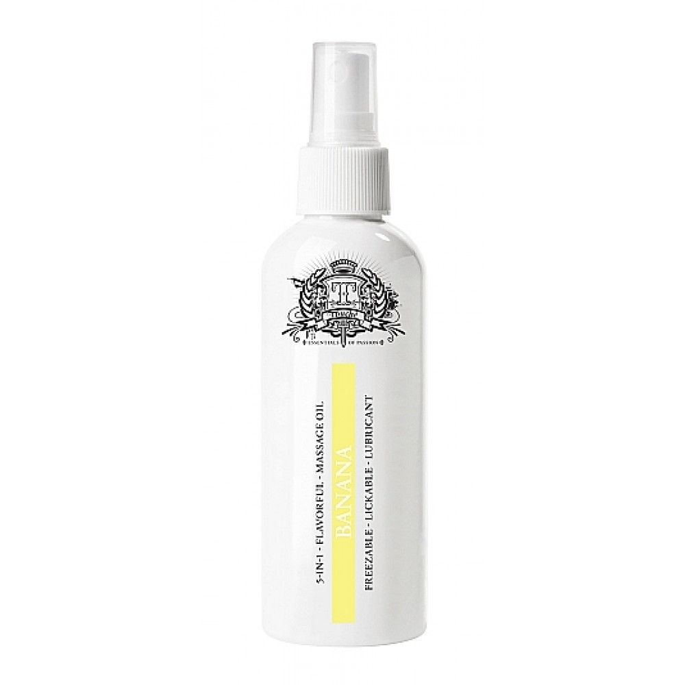 Лубриканты - Оральный лубрикант Shots Ice Lubricant - Banana, 80 мл