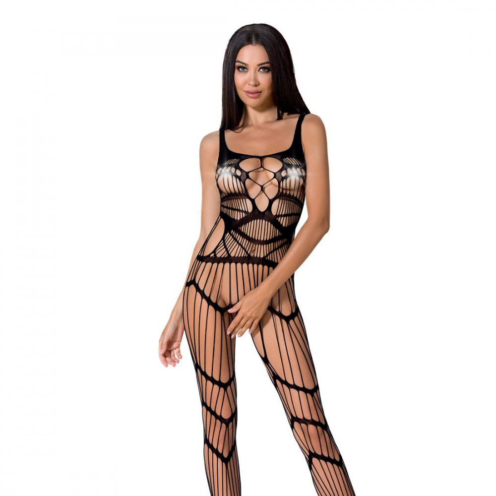 Бодистокинг - Бодистокинг Passion BS058 black, комбинезон, очень воздушный