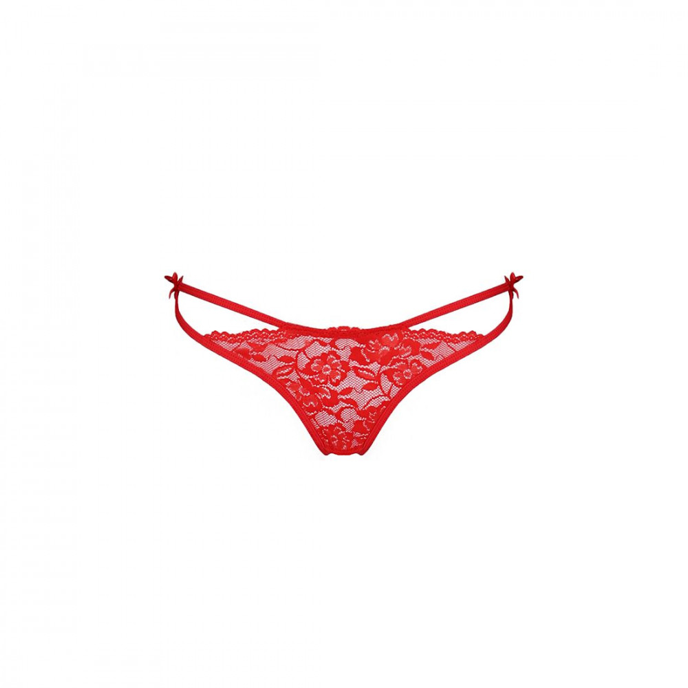 Сексуальные трусики - Трусики с завязочками по бокам WARDA THONG red S/M - Passion Exclusive 2