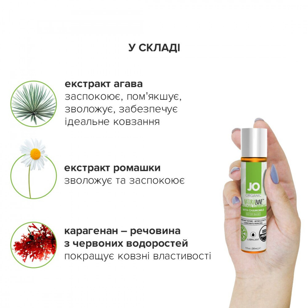  - Распродажа!!! Смазка на водной основе System JO NATURALOVE - ORGANIC (30 мл) (срок 12.2023) 4