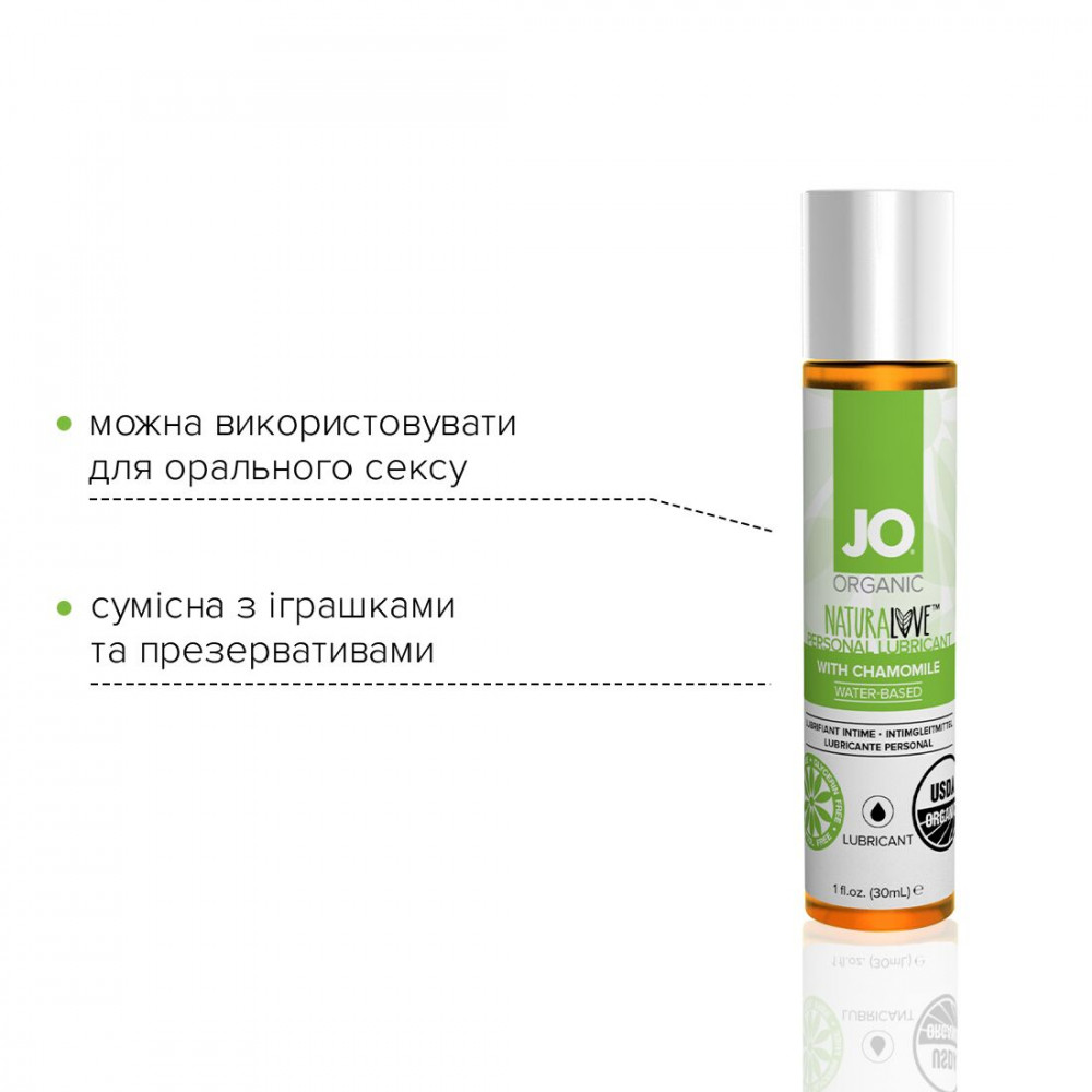 - Распродажа!!! Смазка на водной основе System JO NATURALOVE - ORGANIC (30 мл) (срок 12.2023) 2
