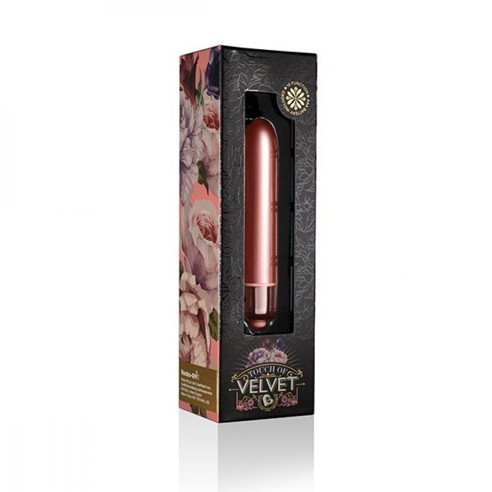 Клиторальный вибратор - Вибропуля Rocks Off RO-90mm Touch of Velvet Peach Blossom матовая 2