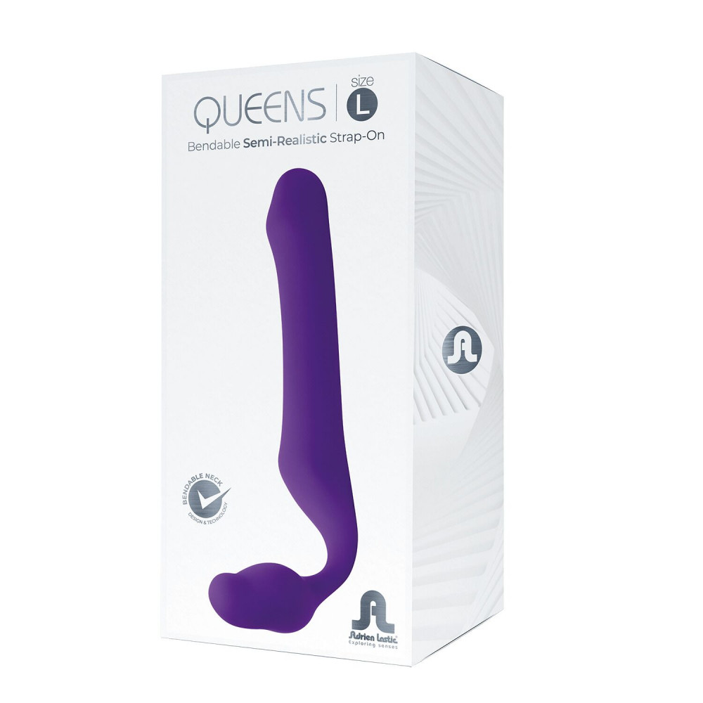 Страпоны безремневые - Безремневой страпон Adrien Lastic Queens L, регулируемый изгиб, диаметр 3,8 см 2