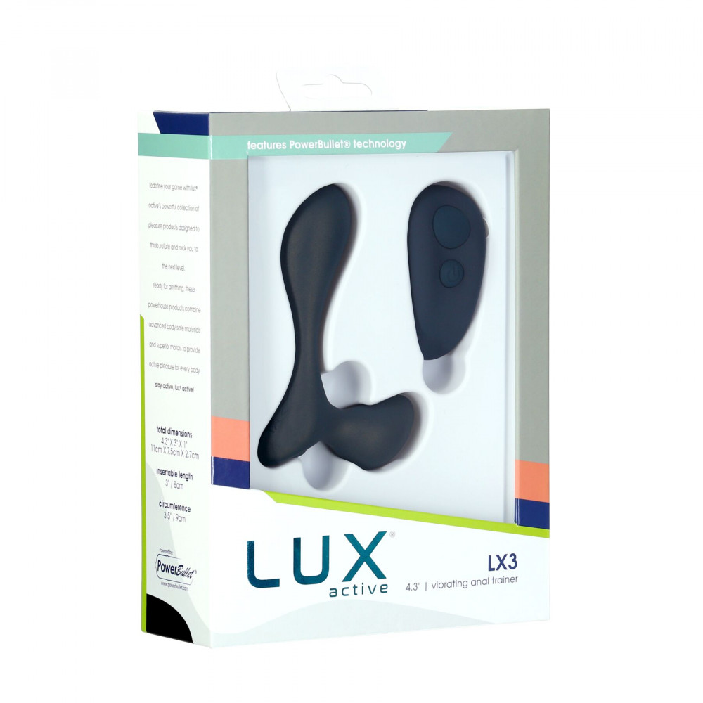 Массажёры простаты с вибрацией - Вибромассажер простаты Lux Active LX3 Vibrating Anal Trainer, пульт ДУ 1