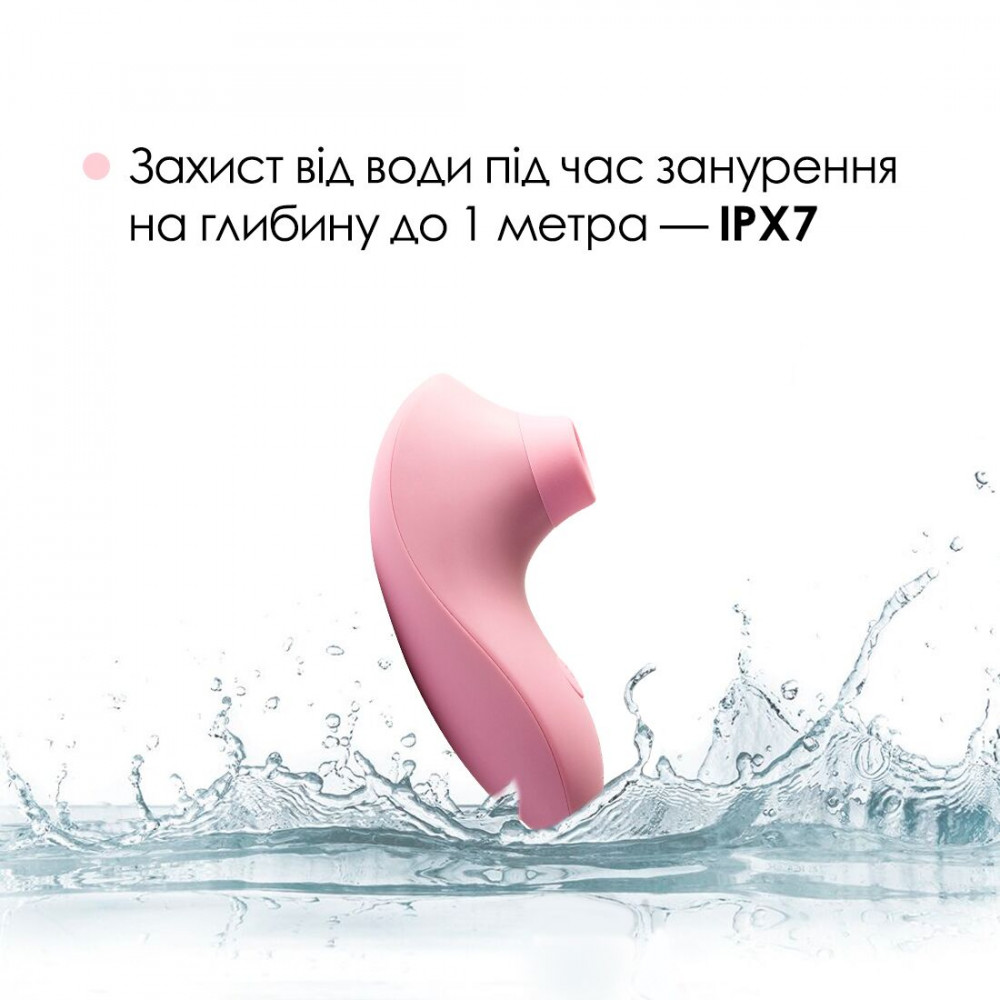 Вибраторы вакуумные - Вакуумный стимулятор Svakom Pulse Lite Neo Pale Rosette, управляется со смартфона 4