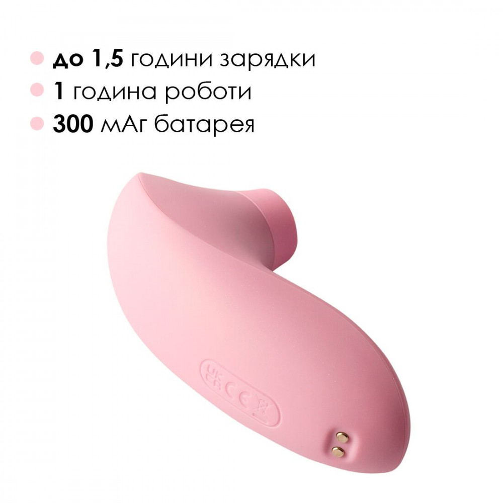 Вибраторы вакуумные - Вакуумный стимулятор Svakom Pulse Lite Neo Pale Rosette, управляется со смартфона 3