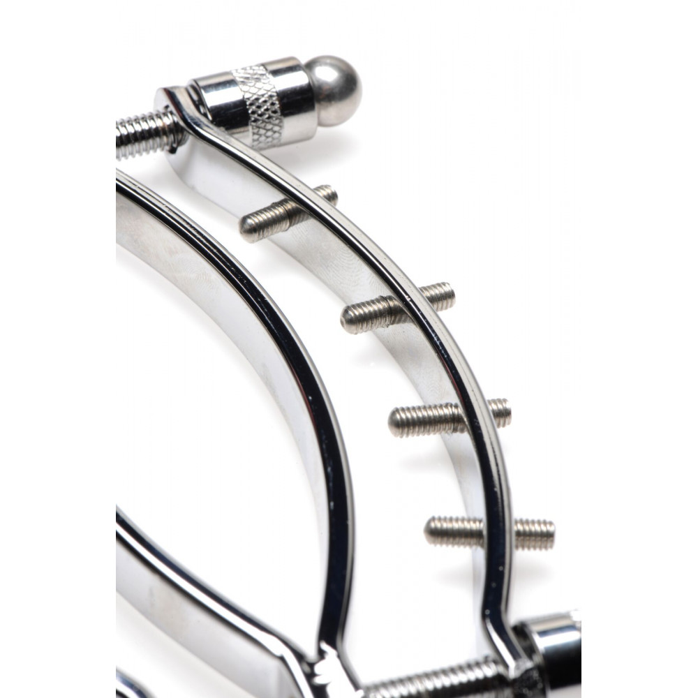 Наручники, веревки, бондажы, поножи - Зажим для половых губ Master Series Spread'Em Poker Vagina Clamp with Adjustable Pressure Screws 3