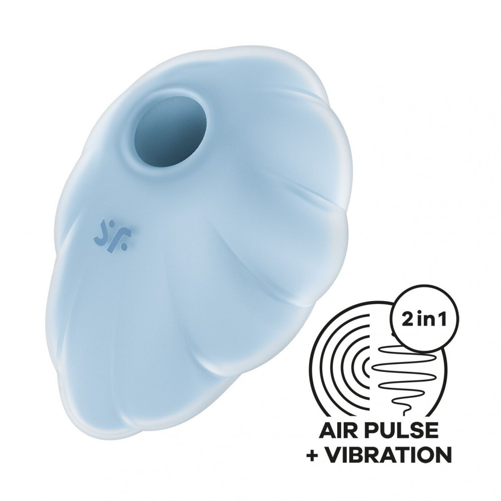 Вибраторы вакуумные - Вакуумный вибратор Satisfyer Cloud Dancer (Blue)