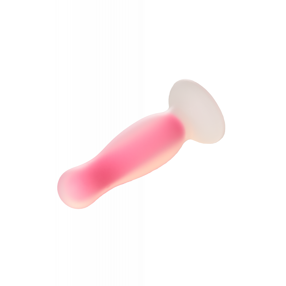 Секс игрушки - Светящаяся анальная пробка Dream Toys RADIANT SOFT SILICONE GLOW IN THE DARK PLUG LARGE PINK 3