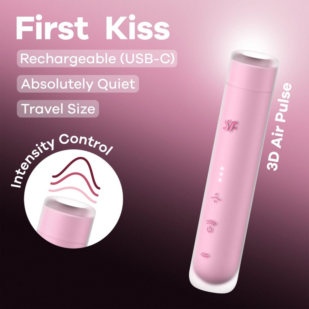Вибраторы вакуумные - Вакуумный стимулятор Satisfyer First Kiss 5
