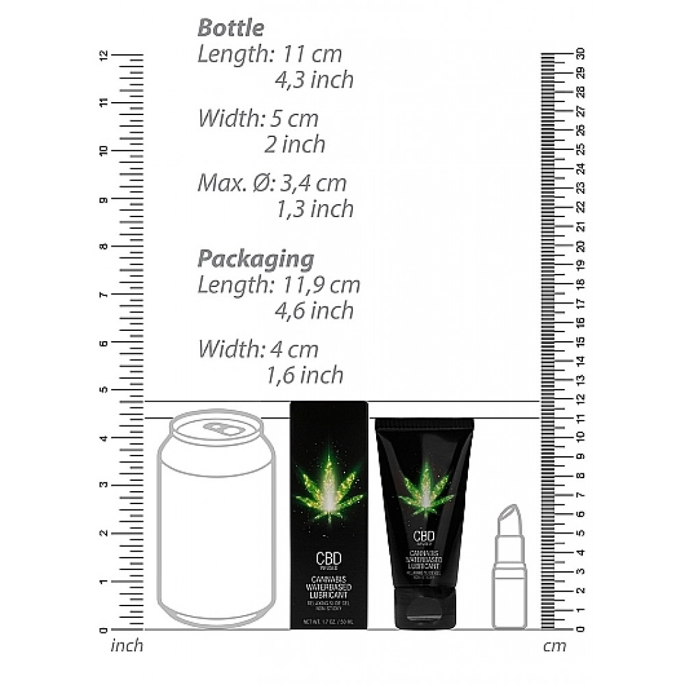 Лубриканты - Универсальный лубрикант Shots - CBD Cannabis Waterbased Lubricant, 50 ml 5