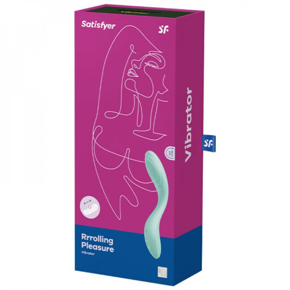 Стимулятор точки G - Вибратор с жемчужной стимуляцией точки G Satisfyer Rrrolling Pleasure Mint 1