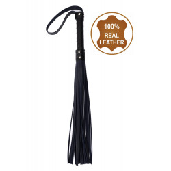 Флоггер из натуральной кожи Flirty Hard Leather - Dark Blue, BG-00003