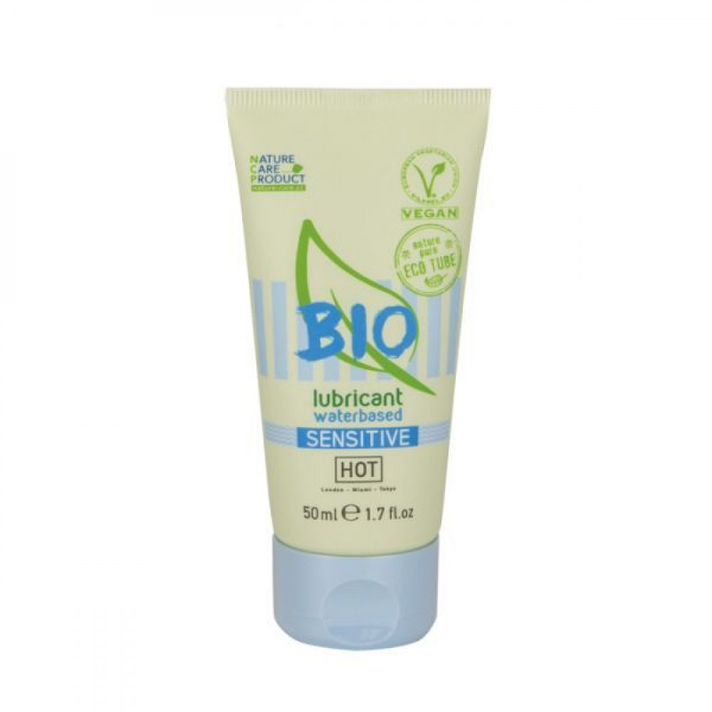 Смазка на водной основе - Органический лубрикант на водной основе Hot Bio Lube Sensitive, 50 мл
