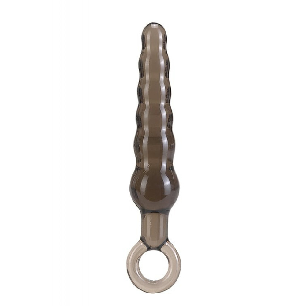 Секс игрушки - Анальная елочка с держателем Seven Creations Anal Stick прозрачно-серая