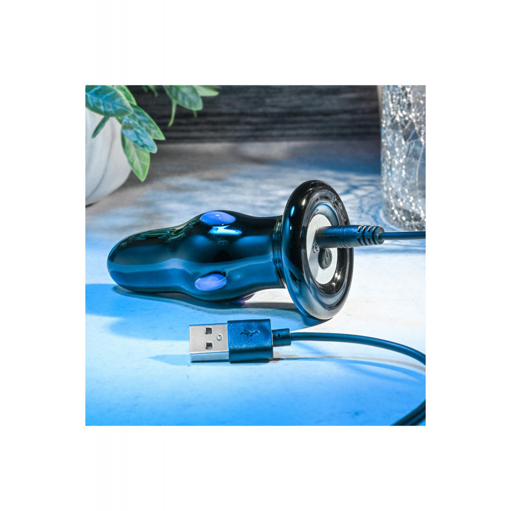 Секс игрушки - Анальная пробка стеклянная с вибрацией A&E REAR ROCKER VIBRATING GLASS ANAL PLUG 10
