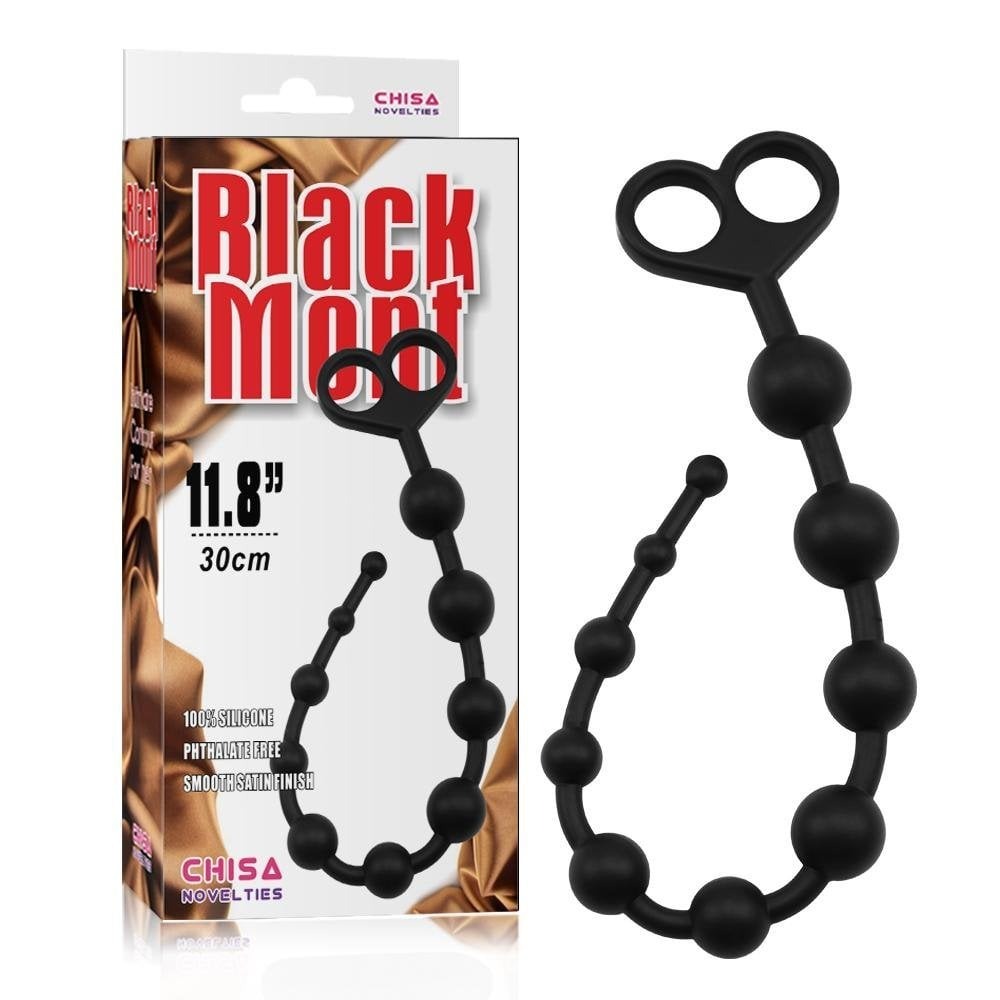 Секс игрушки - Анальная цепочка Chisa Black Mont Silicone черная