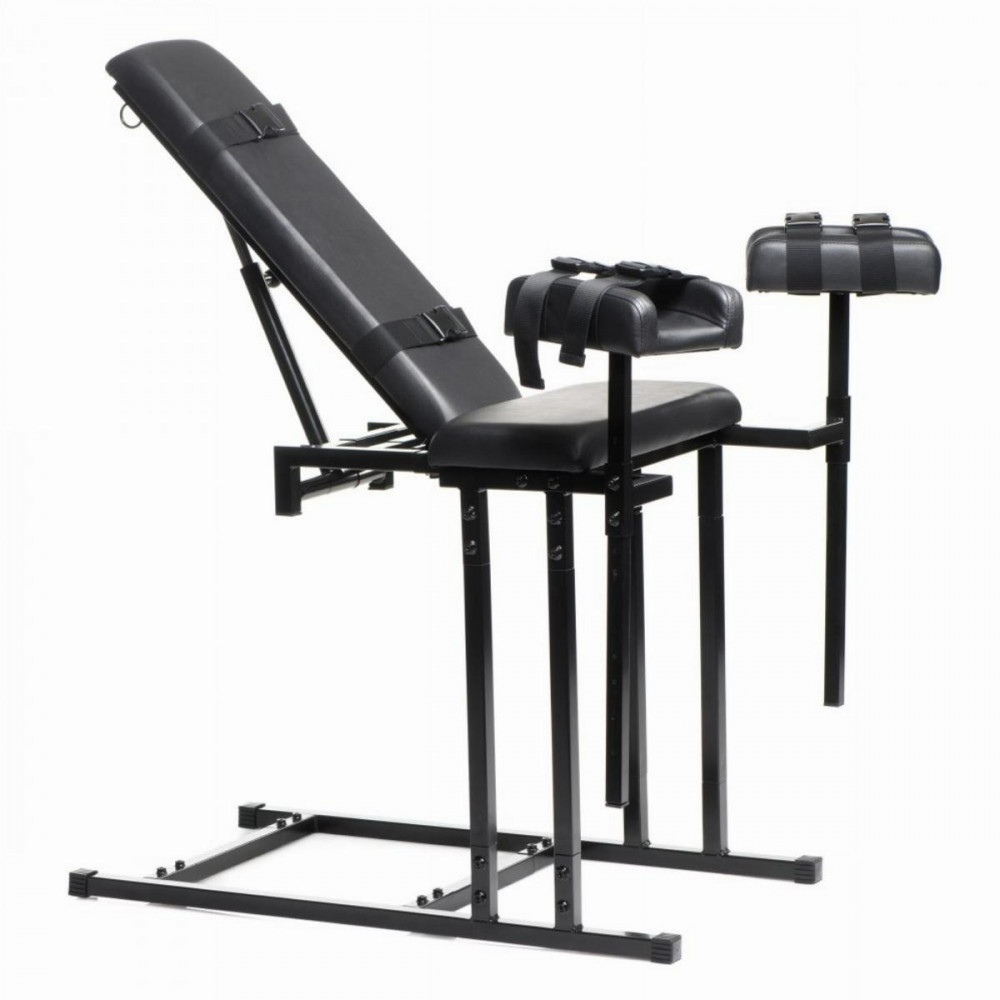 Секс игрушки - БДСМ кресло-кушетка Extreme Obedience BDSM Chair черный