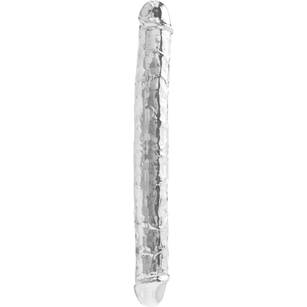 Секс игрушки - Фаллоимитатор двусторонний с реалистичным рельефом, Toy Joy Clear Double Dong, прозрачный 1