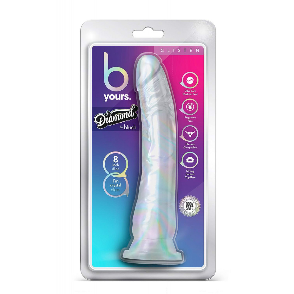 Секс игрушки - Фаллоимитатор реалистичный, на присоске Blush B Yours прозрачный, 22.2 х 5 см 2