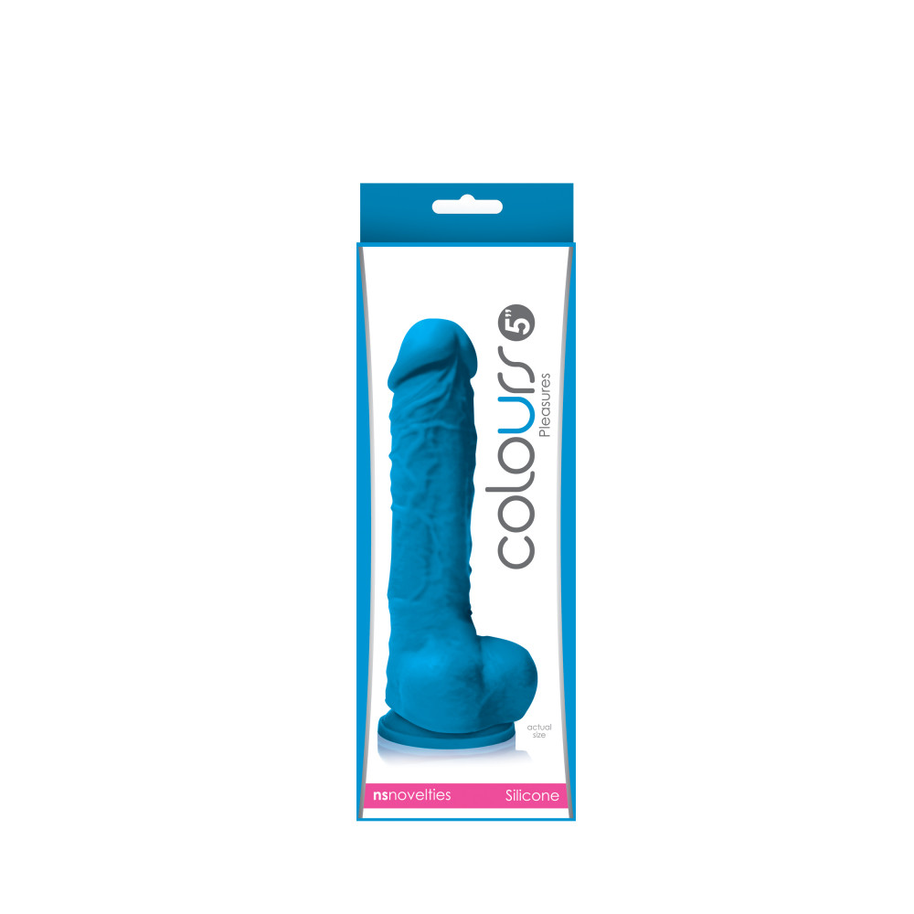Секс игрушки - Фаллоимитатор силикон NS Novelties COLOURS PLEASURES 7'' DILDO BLUE 1