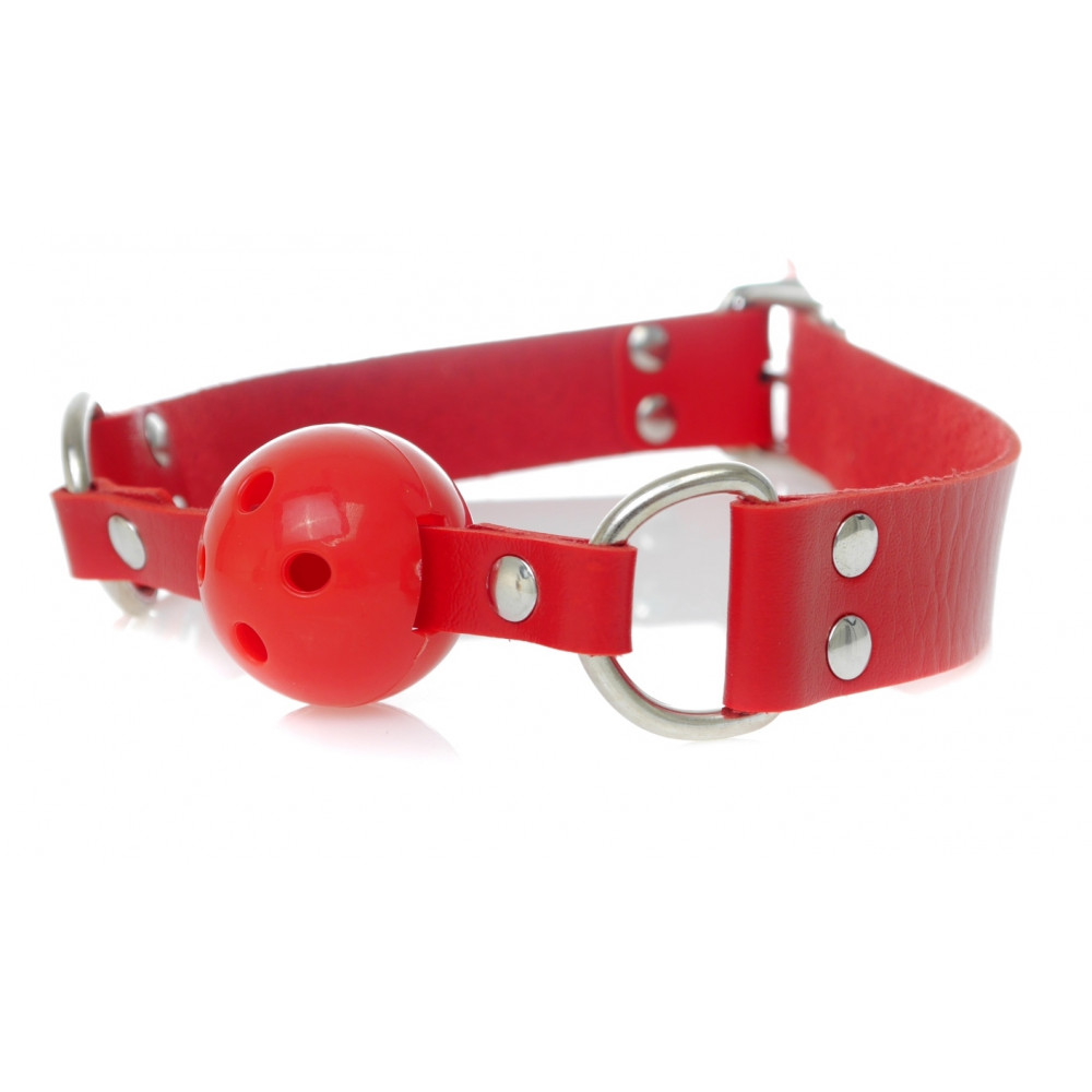 Электростимуляторы - Кляп Fetish Boss Series - Ball Gag rubber Red 2, BS6100034 6