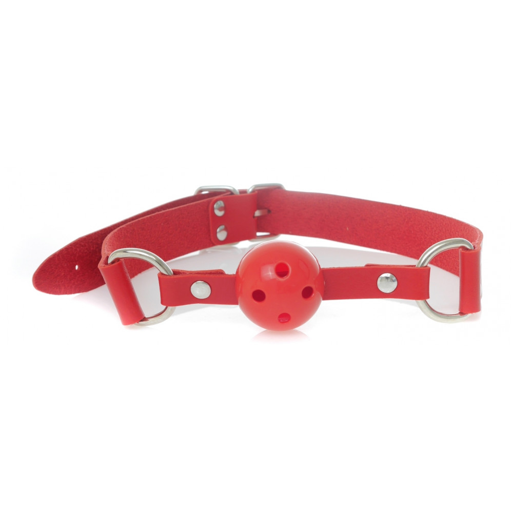 Электростимуляторы - Кляп Fetish Boss Series - Ball Gag rubber Red 2, BS6100034 3