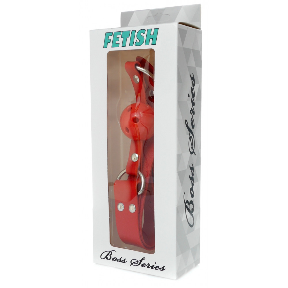 Электростимуляторы - Кляп Fetish Boss Series - Ball Gag rubber Red 2, BS6100034 2