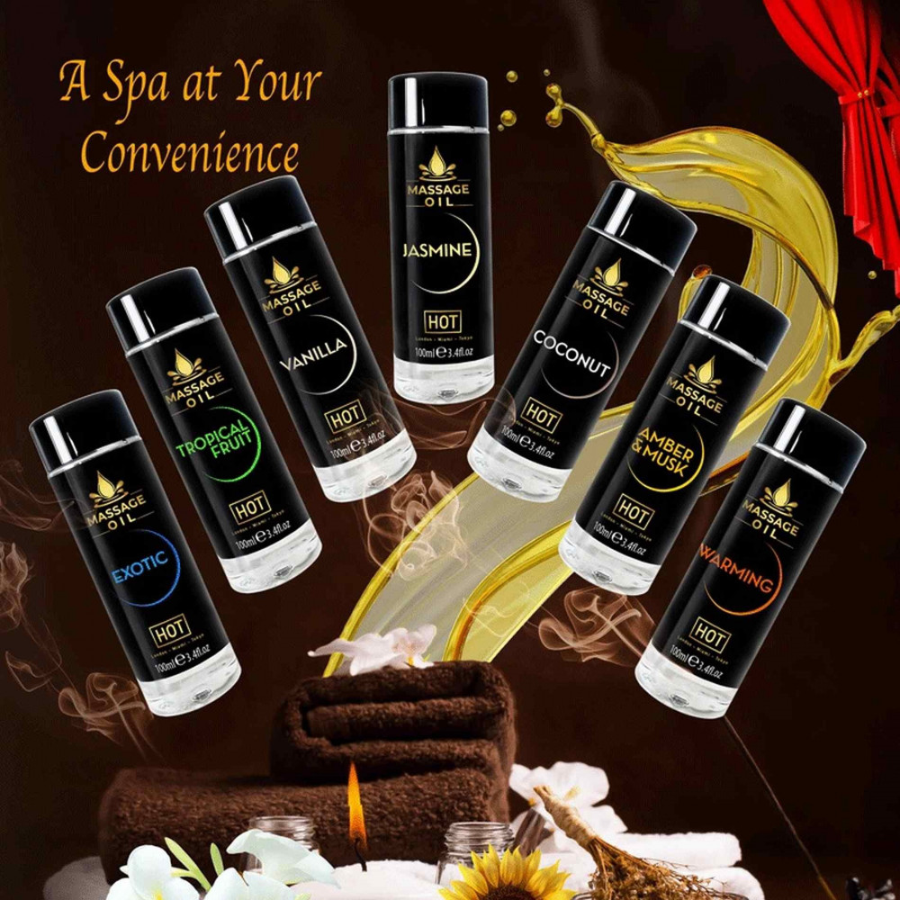 Лубриканты - Массажное масло HOT Massage Oil Exotic с экзотическим ароматом, 100 мл 2