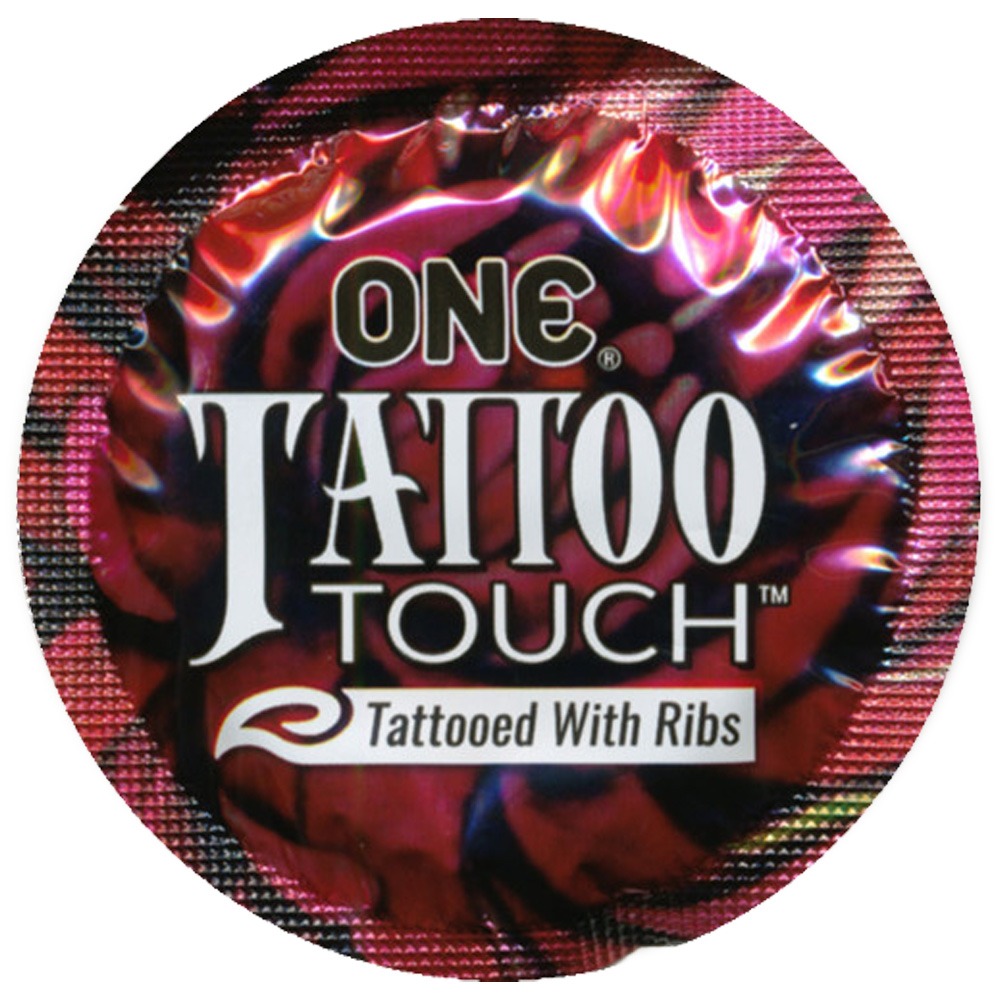 Лубриканты - Набор презервативов с рельефным рисунком на поверхности ONE Tattoo Touch 100 шт