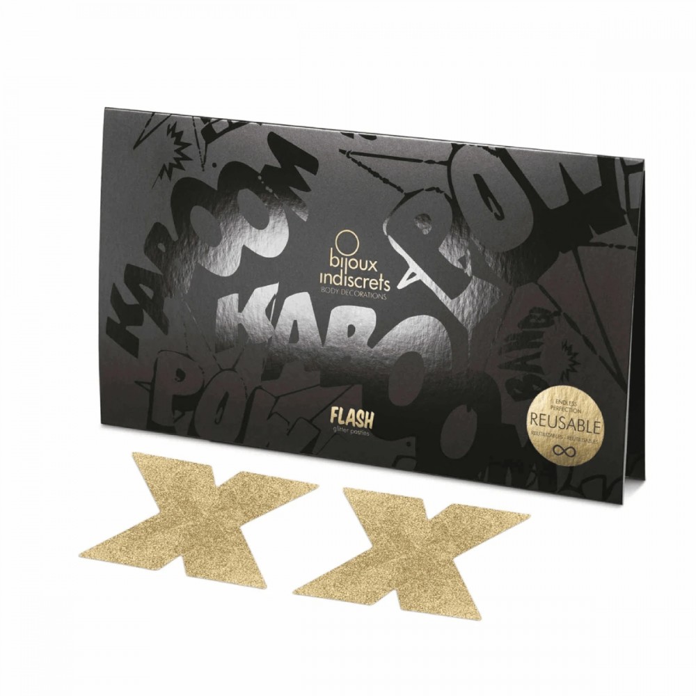  - Пестисы в виде крестов Bijoux Indiscrets, золотистые 2