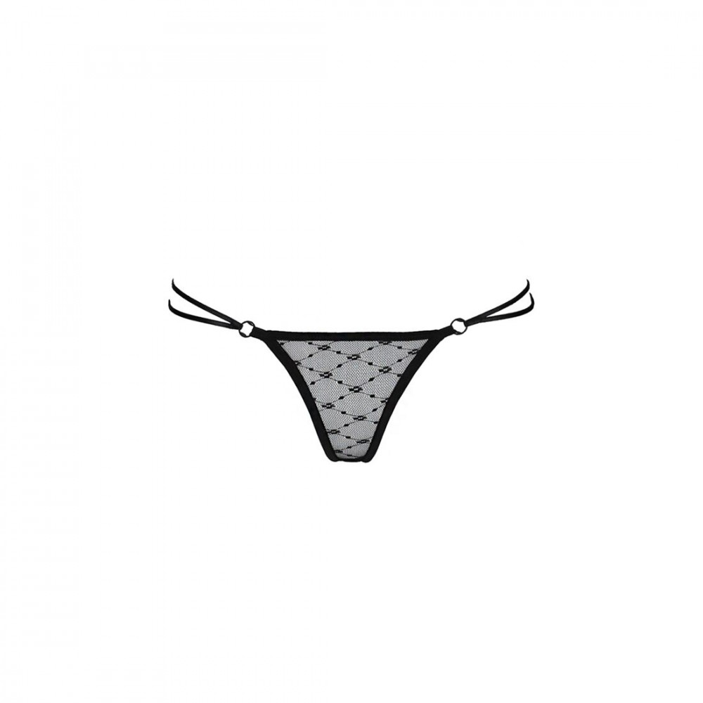Сексуальные трусики - Трусики с завязочками по бокам ZITA THONG black L/XL - Passion Exclusive 2