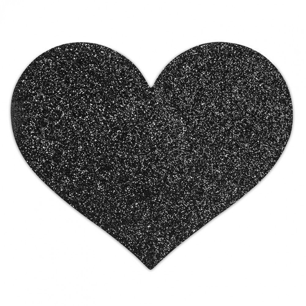 Интимные украшения - Украшение на соски Bijoux Indiscrets - Flash Heart Black 1