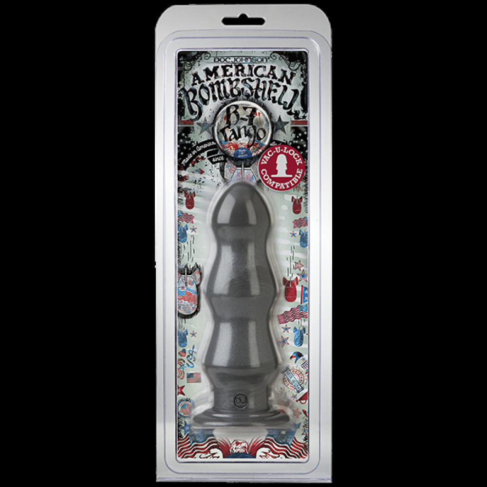 Анальные игрушки - Анальная втулка для фистинга Doc Johnson American Bombshell - B-7 Tango - Gun Metal, диаметр 5,6см 1