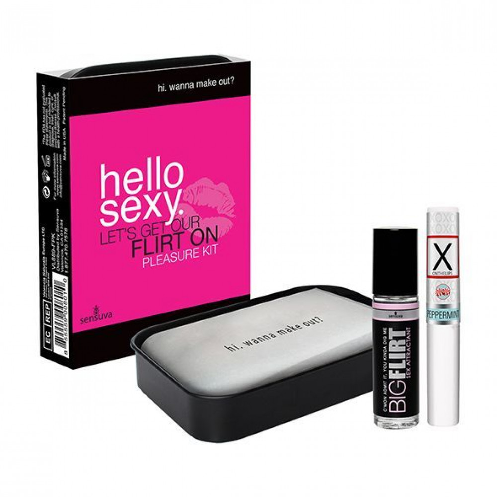 Интимная косметика - Подарочный набор для флирта Sensuva Hello Sexy (стимулирующий бальзам для губ и феромоны)
