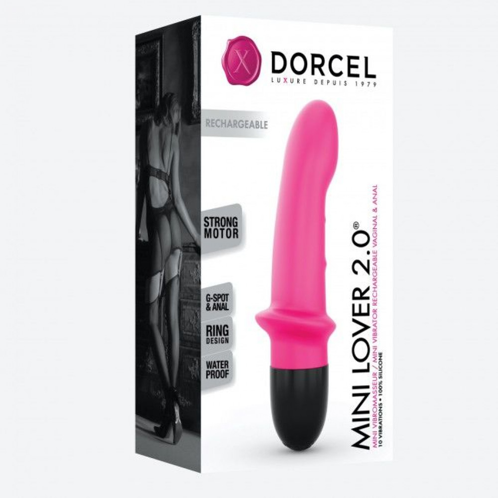 Стимулятор точки G - Вибратор Dorcel Mini Lover Magenta 2.0 перезаряжаемый, для точки G и массажа простаты 2