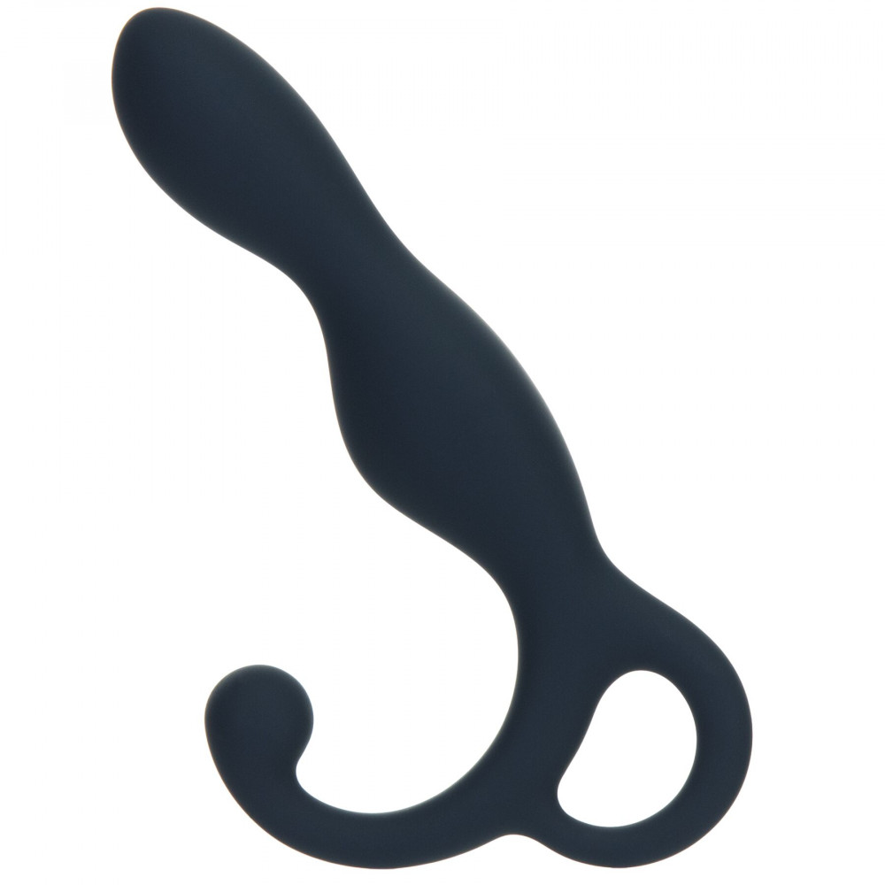 Массажёры простаты без вибрации - Массажер простаты Lux Active LX1 Anal Trainer 5.75″, Dark Blue, вибропуля в комплекте