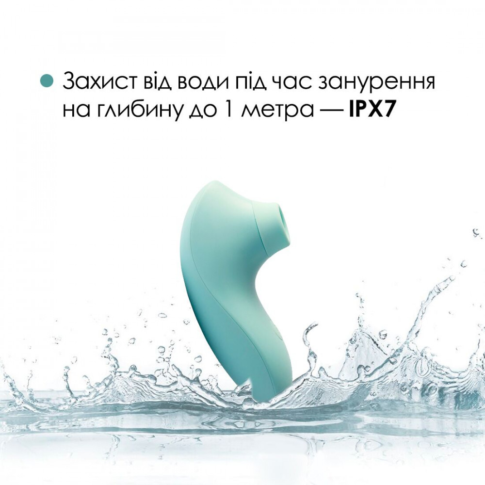Вибраторы вакуумные - Вакуумный стимулятор Svakom Pulse Lite Neo Seafoam Blue, управляется со смартфона 4