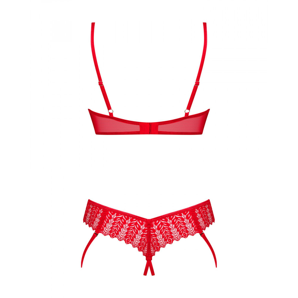 Эротические комплекты - Комплект Obsessive Ingridia 2-pcs crotchless set XS/S 4